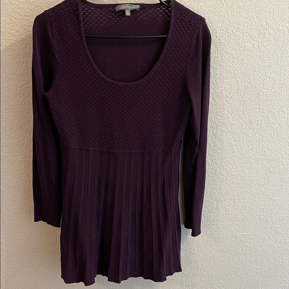Daisy Fuentes Deep Purple Knit Top